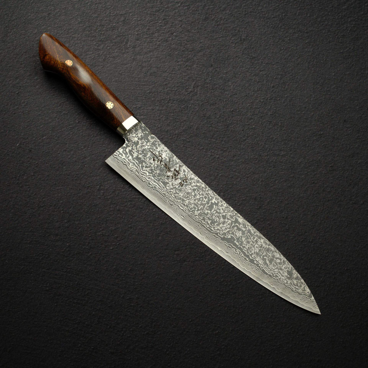 田中 スーパーゴールド2 ダマスカス 牛刀 240mm 洋柄ガード付き