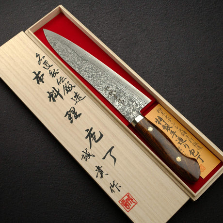 田中 スーパーゴールド2 ダマスカス 牛刀 240mm 洋柄ガード付き