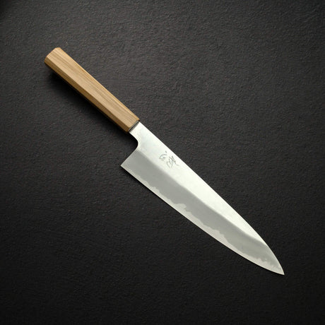 初心 木漏れ日 青二鋼 本霞 牛刀 210mm 口金付き