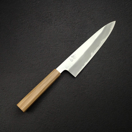 初心 木漏れ日 青二鋼 本霞 牛刀 210mm 口金付き