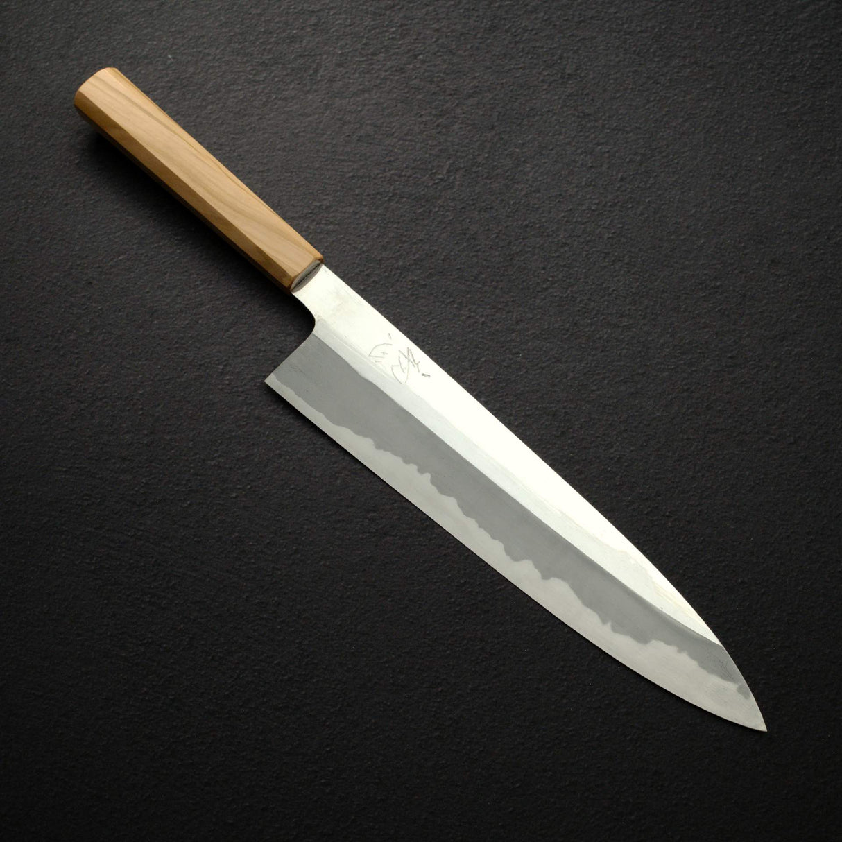 初心 木漏れ日 青二鋼 本霞 牛刀 240mm 口金付き