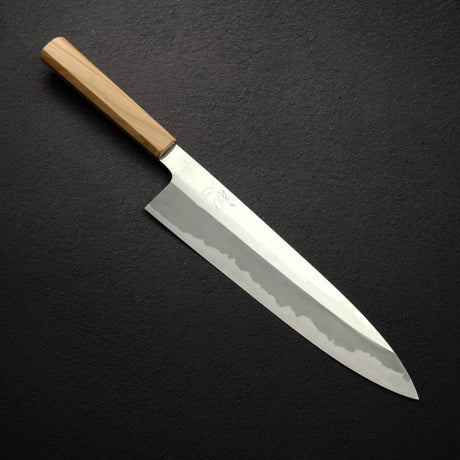 初心 木漏れ日 青二鋼 本霞 牛刀 240mm 口金付き