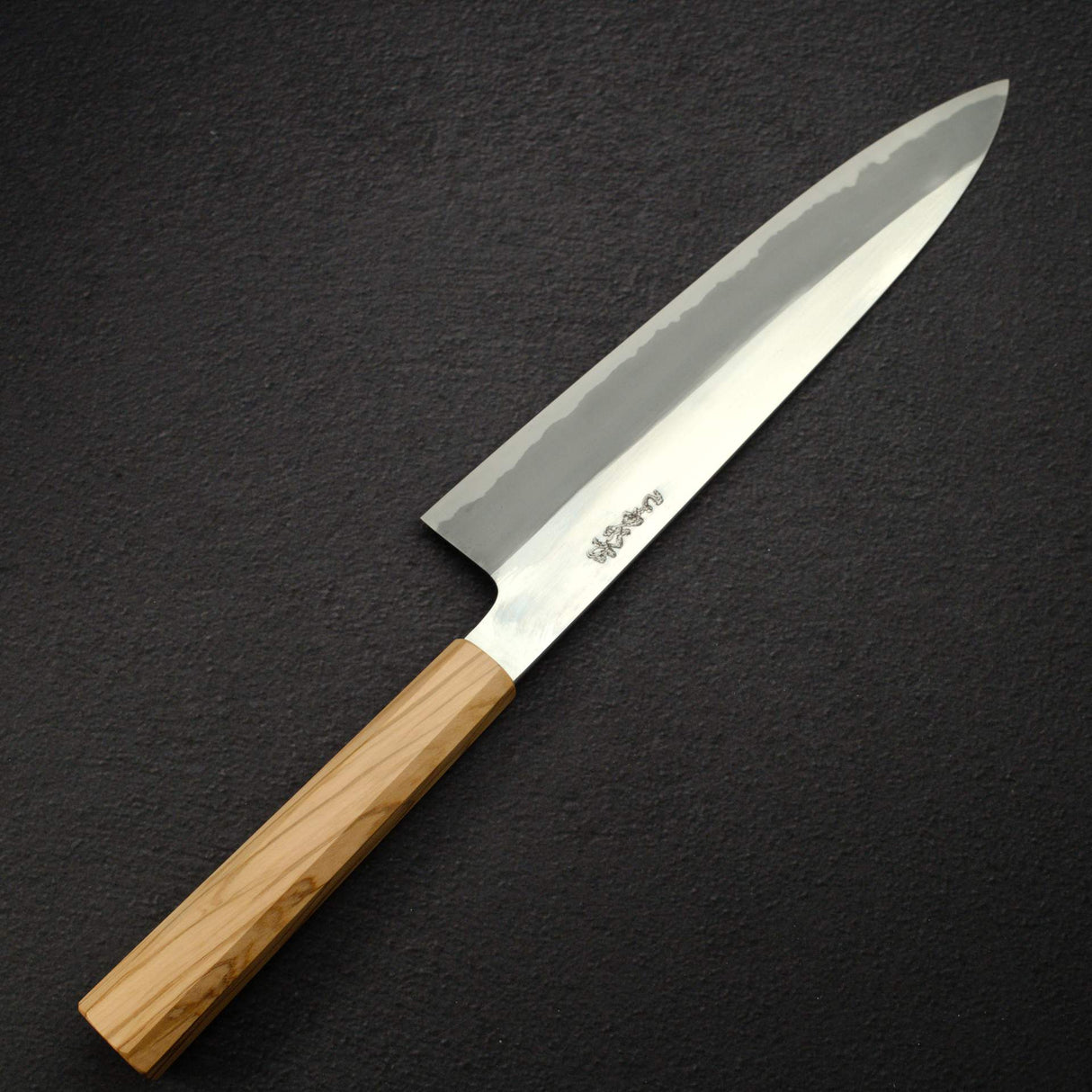 初心 木漏れ日 青二鋼 本霞 牛刀 240mm 口金付き