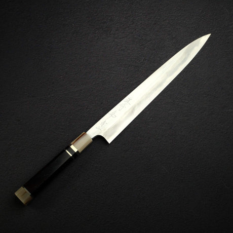 眞崎 直樹 青二鋼 磨き 柳刃 300mm 鞘付き