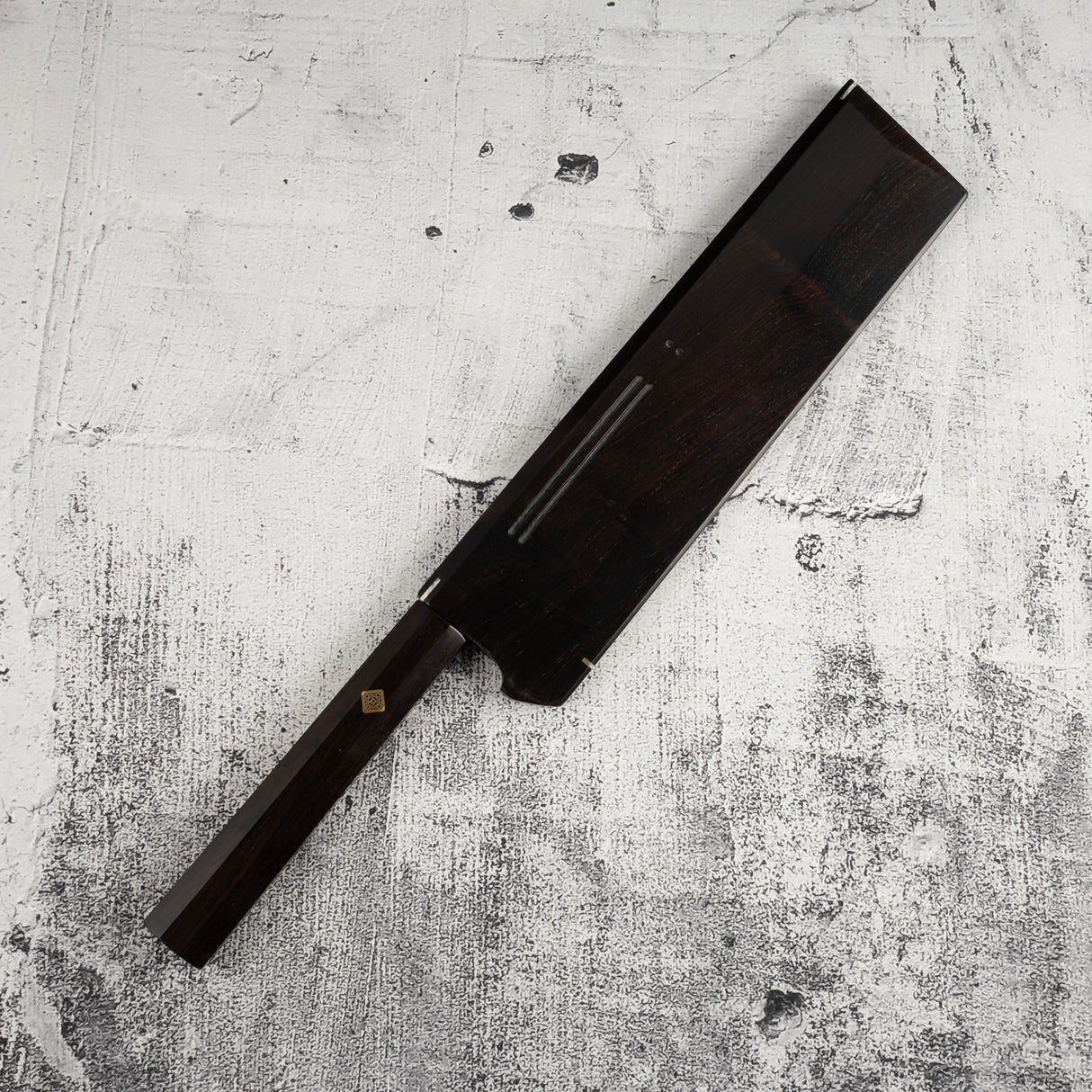 玄海正国 白二鋼 本焼 薄刃 240mm エボニー柄セット