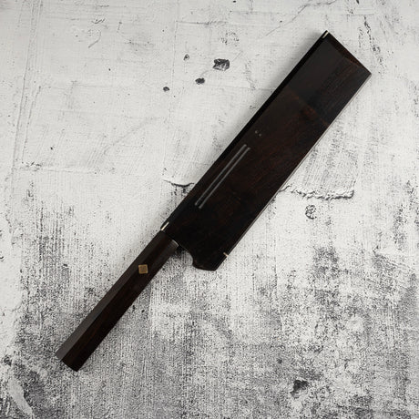 玄海正国 白二鋼 本焼 薄刃 240mm エボニー柄セット