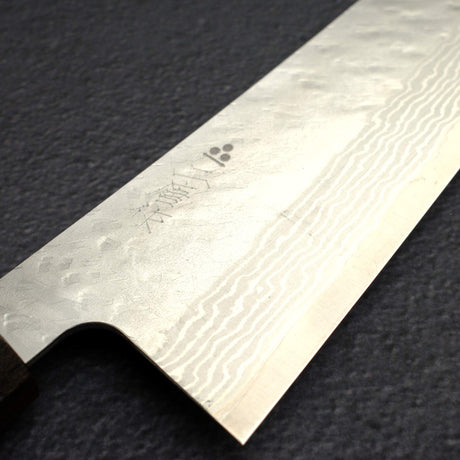 二唐刃物鍛造所 VG10 ダマスカス 槌目 切付牛刀 240mm