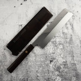 玄海正国 白二鋼 本焼 薄刃 240mm エボニー柄セット