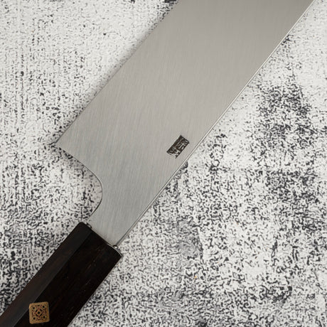 玄海正国 白二鋼 本焼 薄刃 240mm エボニー柄セット