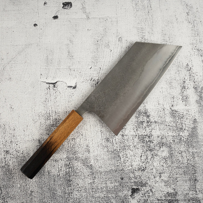 松原刃物 青二鋼 梨地仕上げ 切付中華 180mm