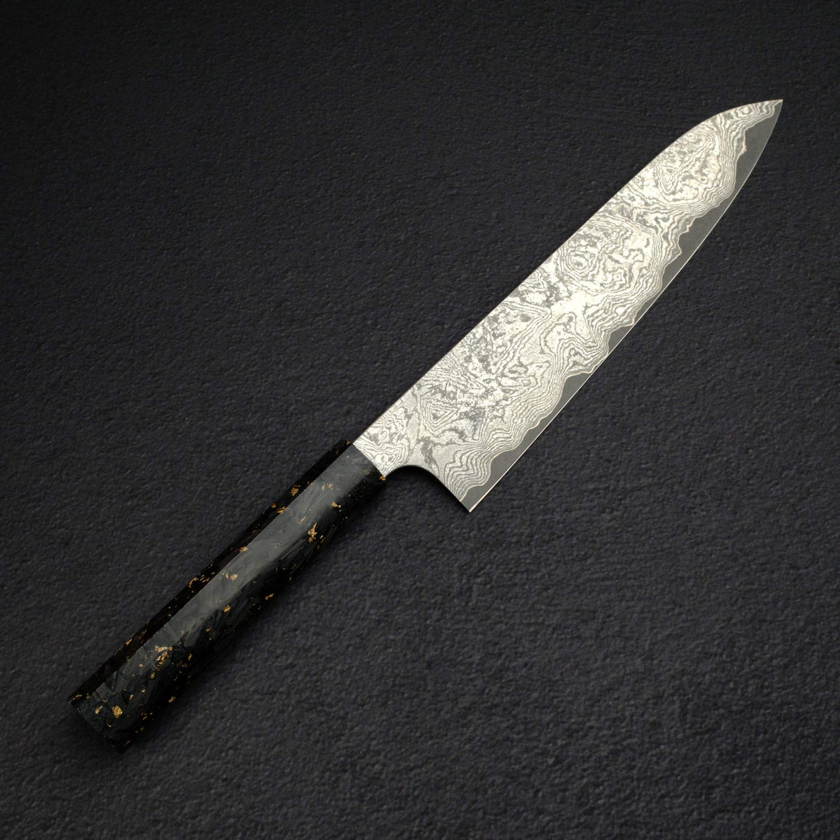 初心 x 二唐刃物鍛造所 VG XEOS 黒染め ダマスカス 牛刀 240mm 鞘付き