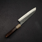 直人 青一鋼 ダマスカス 黒打ち 三徳 180mm