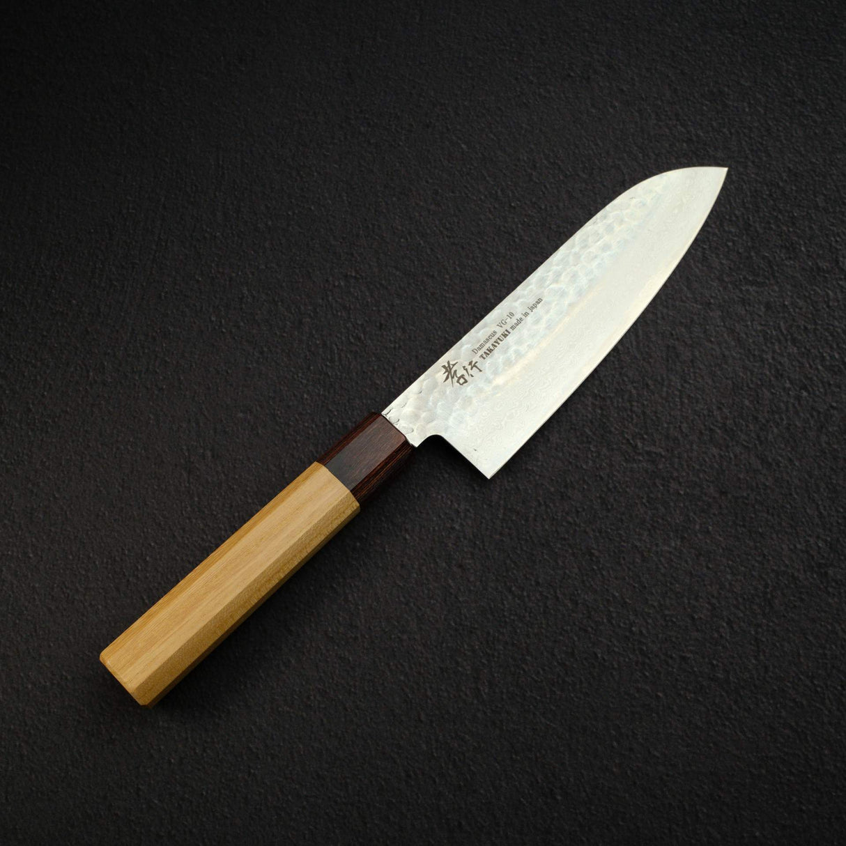 青木刃物製作所 VG10 33層ダマスカス 三徳 170mm チークハンドル