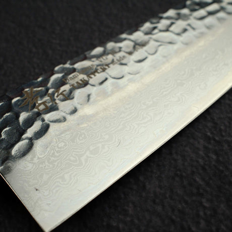 青木刃物製作所 VG10 33層ダマスカス 三徳 170mm チークハンドル