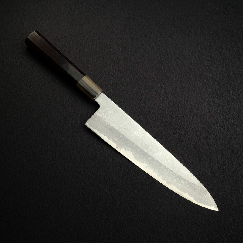 田中一之刃物製作所 白一鋼 ダマスカス 牛刀 240mm