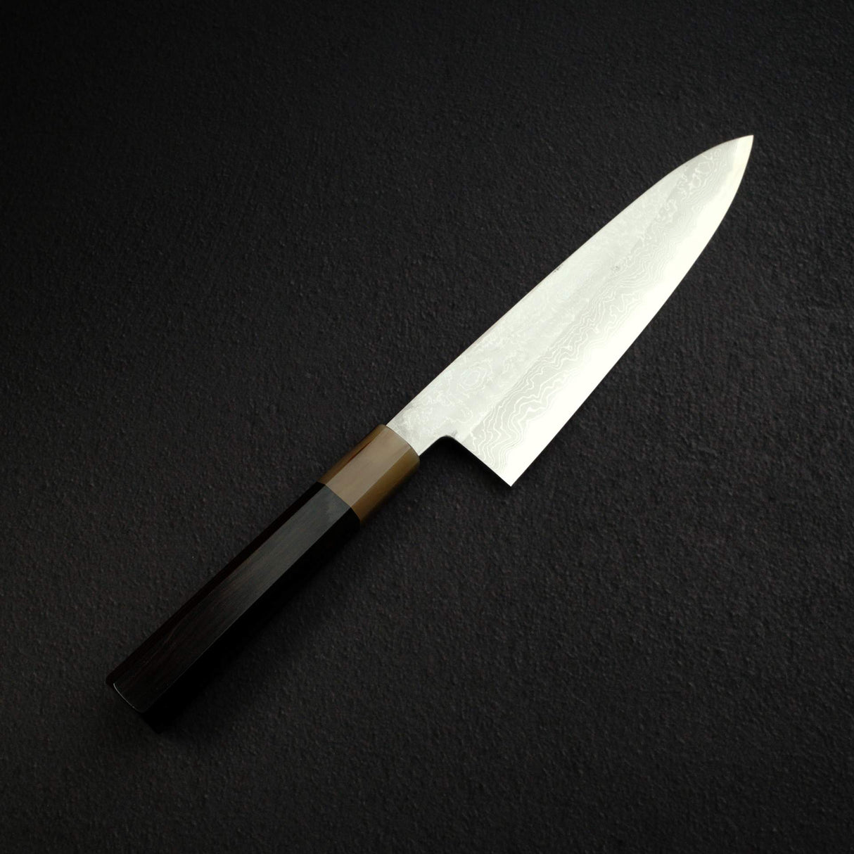 田中一之刃物製作所 白一鋼 ダマスカス 牛刀 210mm