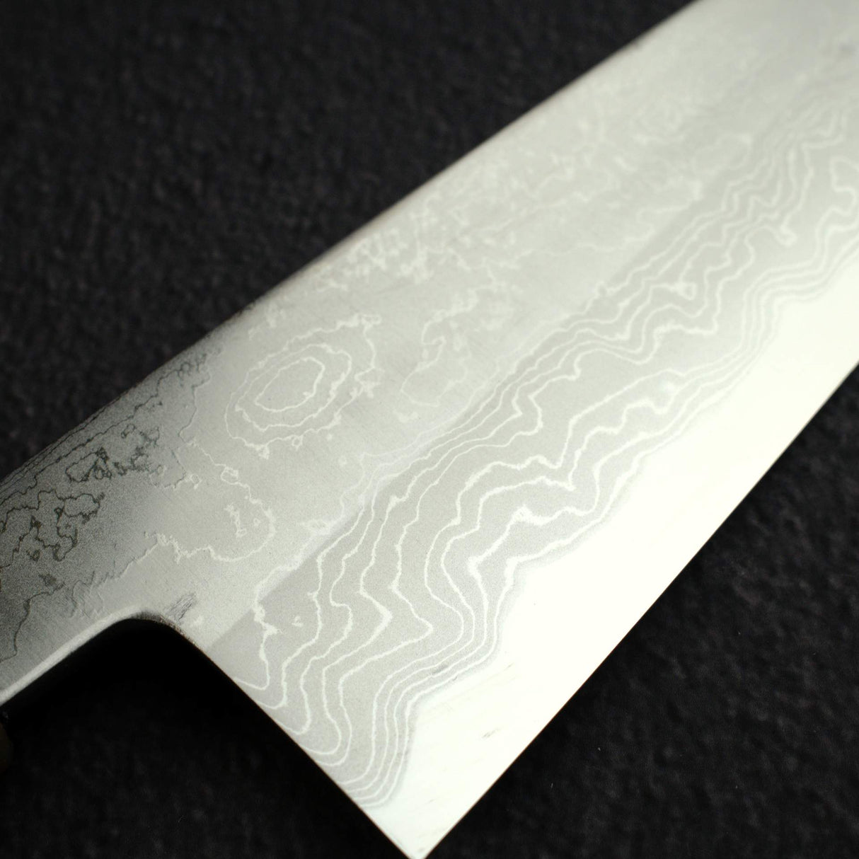 田中一之刃物製作所 白一鋼 ダマスカス 牛刀 210mm