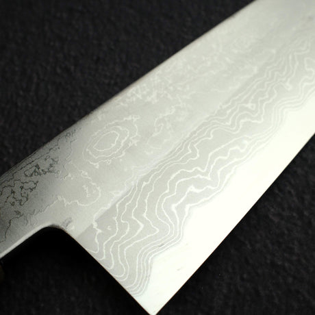 田中一之刃物製作所 白一鋼 ダマスカス 牛刀 210mm
