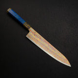 初心 孔雀 V金2号 レインボーダマスカス 牛刀 240mm
