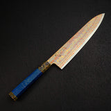 初心 孔雀 V金2号 レインボーダマスカス 牛刀 240mm