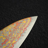 初心 孔雀 V金2号 レインボーダマスカス 牛刀 240mm