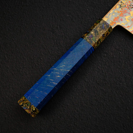 初心 孔雀 V金2号 レインボーダマスカス 牛刀 240mm