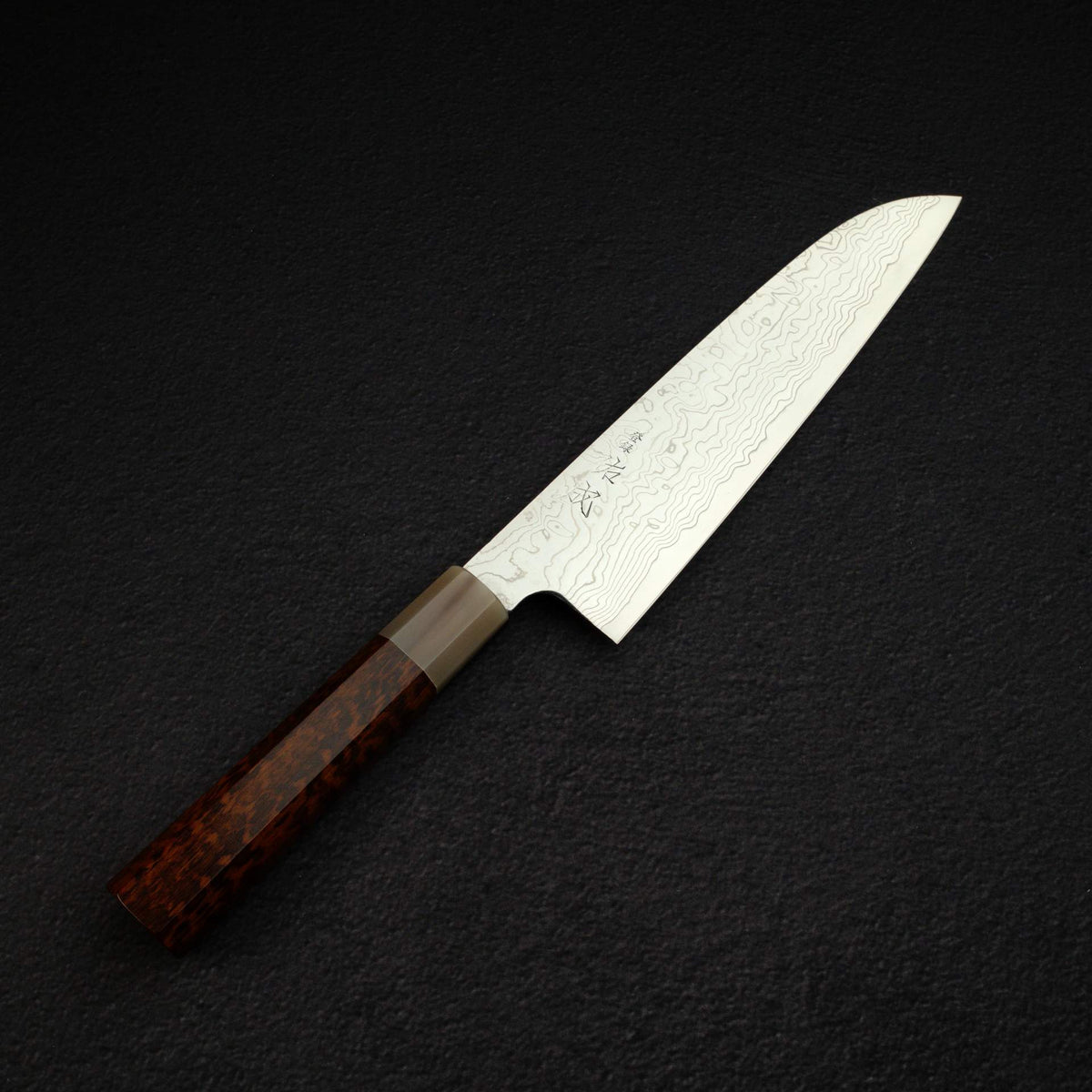 Sukenari SG2 Damascus Santoku 190mm w/ Snakewood Handle