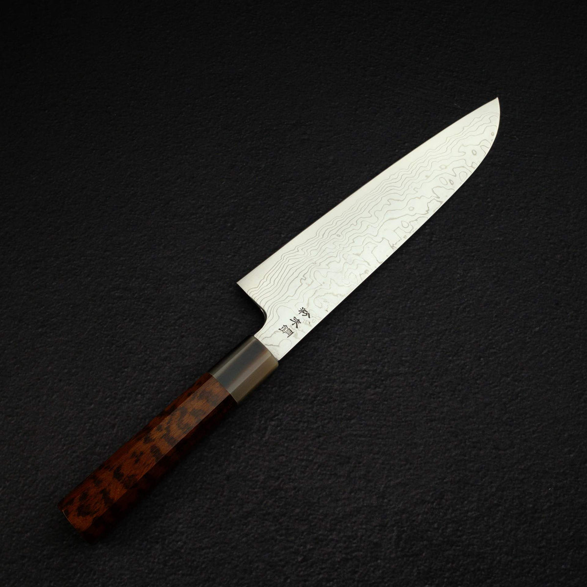 Sukenari SG2 Damascus Santoku 190mm w/ Snakewood Handle