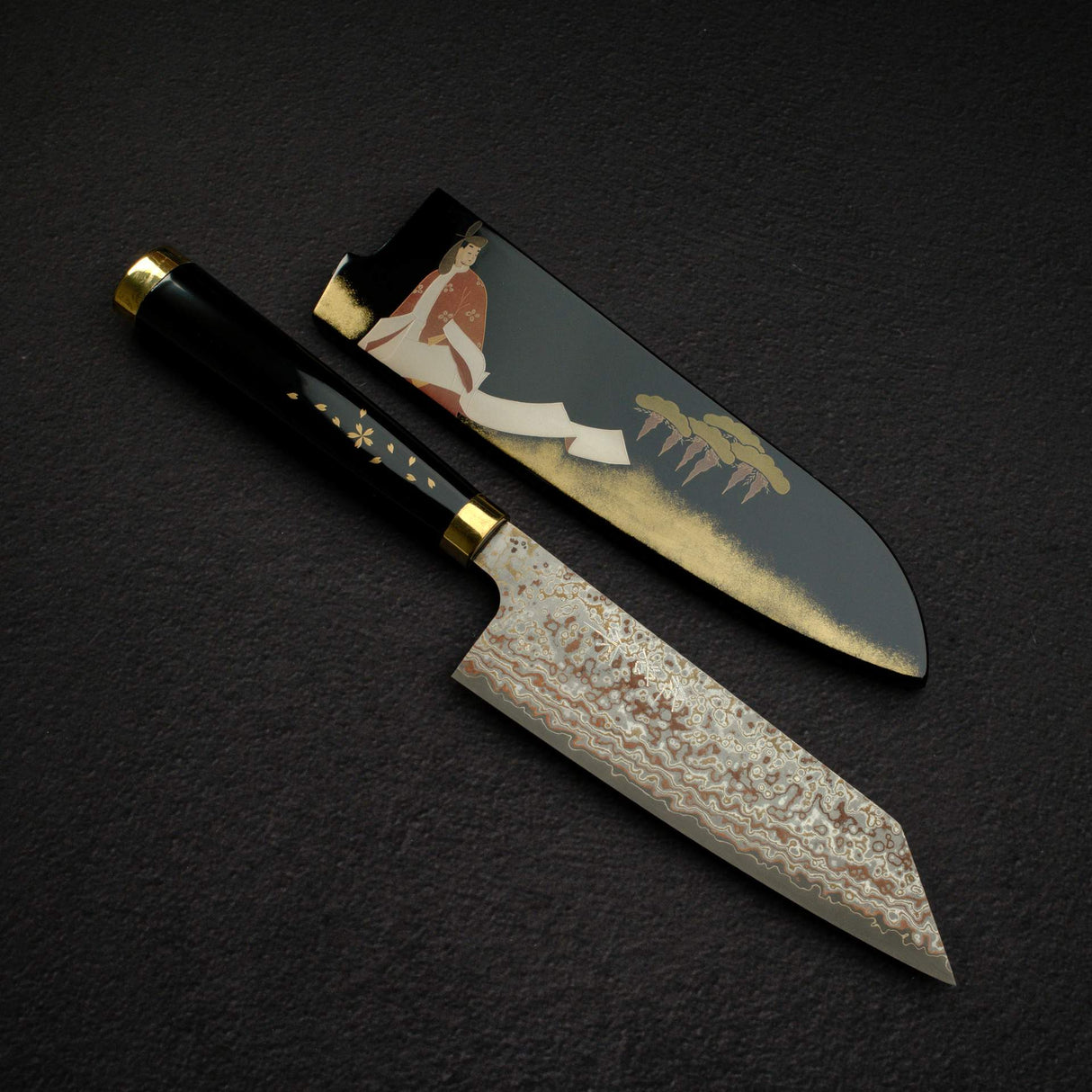 佐治打刃物 蒔絵 漆 VG10W 文化 165mm