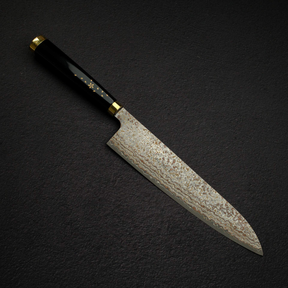 佐治打刃物 蒔絵 漆 V金10号W 牛刀 240mm
