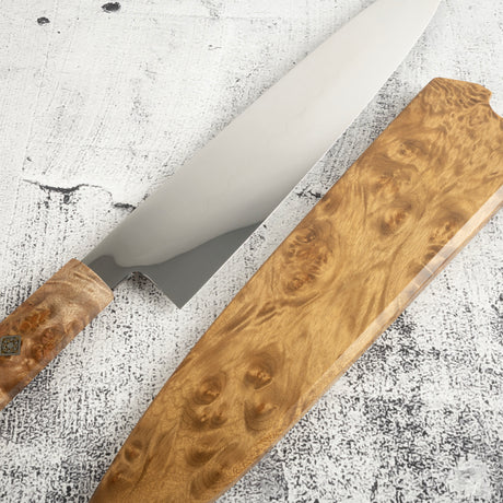 池田鍛錬所 本焼 白三鋼 牛刀 240mm 樟セット SP2