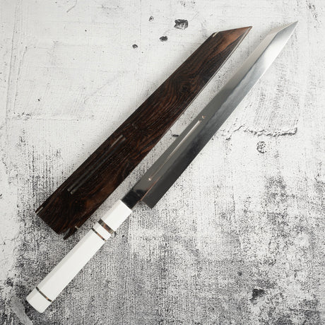 池田鍛錬所 青一鋼 水本焼 切付柳刃 300mm 盛箸セット