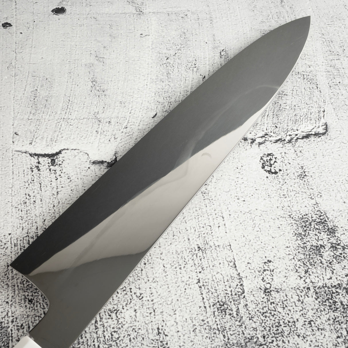 白木 富士山刃紋 本焼 牛刀 270mm 盛箸セット