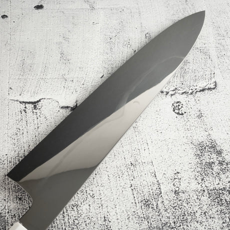 白木 富士山刃紋 本焼 牛刀 270mm 盛箸セット