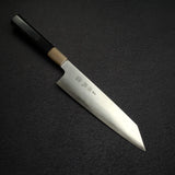 Sukenari ZDP-189 Hairline K-tip Gyuto 210mm, Ebony Handle with Blonde/Marble Ferrule