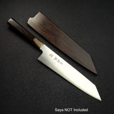 Sukenari ZDP-189 Hairline K-tip Gyuto 240mm, Ebony Handle with Blonde/Marble Ferrule