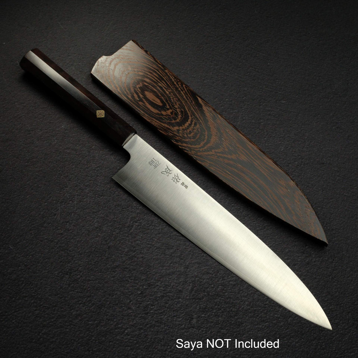 Sukenari ZDP-189 Hairline Gyuto 270mm,  Slim Ebony Mosaic
