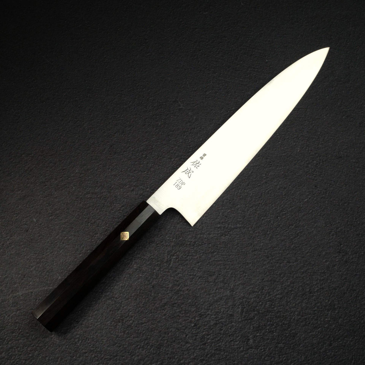 Sukenari ZDP-189 Hairline Gyuto 270mm,  Slim Ebony Mosaic