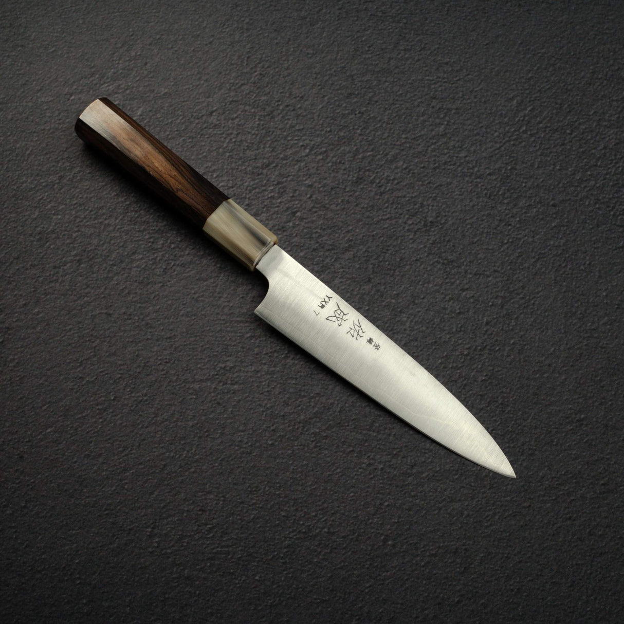 Sukenari YXR7 Petty 165mm, Ebony Handle with Blonde/Marble Ferrule