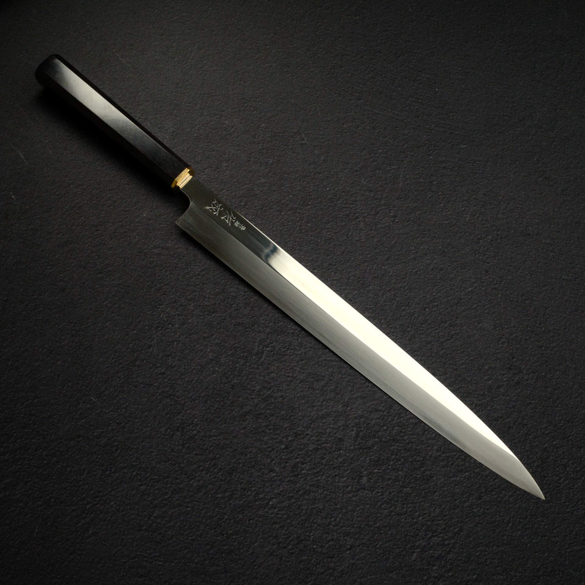 Sukenari HAP40 Mirror Polished Yanagiba 330 mm, Ebony Brass Handle