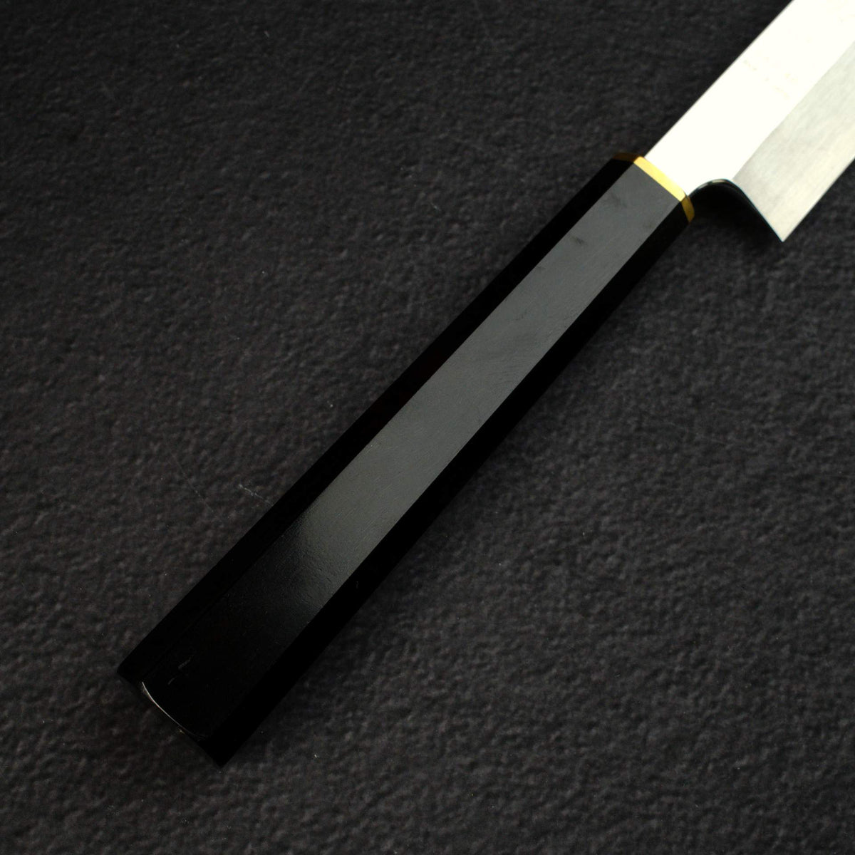 Sukenari HAP40 Mirror Polished Yanagiba 330 mm, Ebony Brass Handle (Hatsukokoro Engraved))