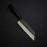 二唐刃物鍛造所 スーパーゴールド2 黒打ち 槌目 切付菜切 170mm エボニー