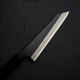 二唐刃物鍛造所 スーパーゴールド2 黒打ち 両刃 槌目 骨スキ 170mm エボニー