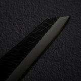 二唐刃物鍛造所 スーパーゴールド2 黒打ち 両刃 槌目 骨スキ 170mm エボニー