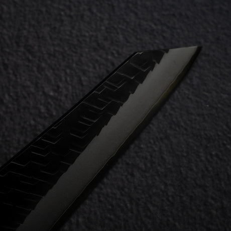 二唐刃物鍛造所 スーパーゴールド2 黒打ち 両刃 槌目 骨スキ 170mm エボニー