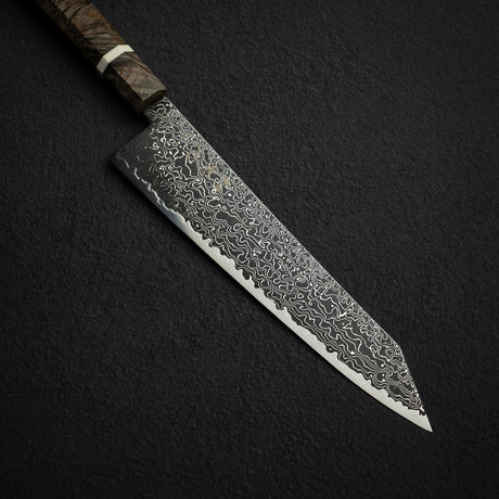 初心 流氷 SG2 黒ダマスカス 切付牛刀 240mm