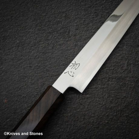 初心 FAXR2 粉末ハイス鋼 切付柳刃 270mm ミラーポリッシュ エボニーハンドル