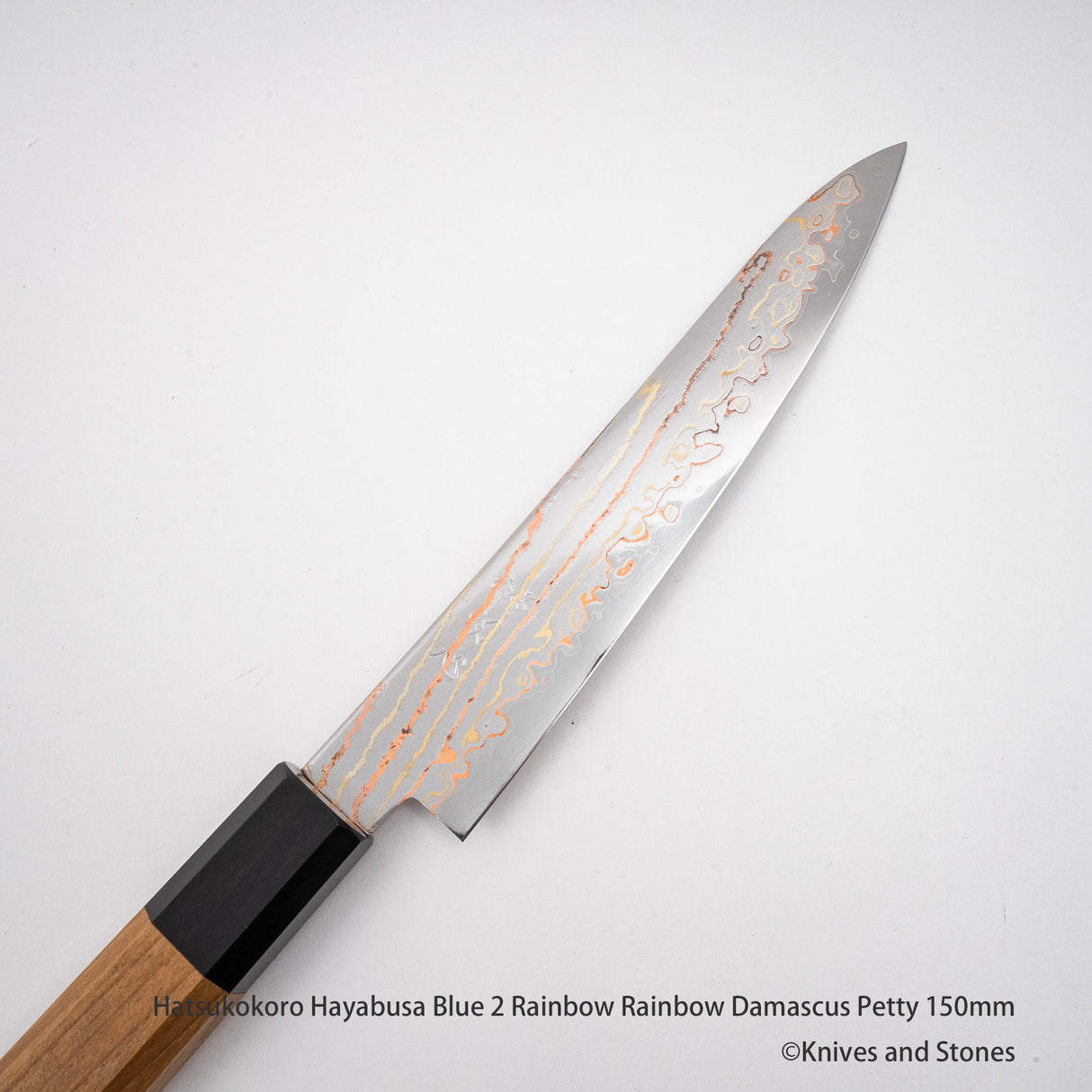 初心 隼 青二鋼 レインボーダマスカス ペティナイフ 150mm