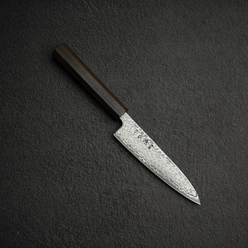 初心 光 SLD鋼 ダマスカス ペティナイフ 130mm