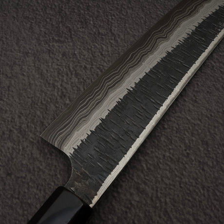 初心 頂 青二鋼・白二鋼 ダマスカス 切付牛刀 210mm